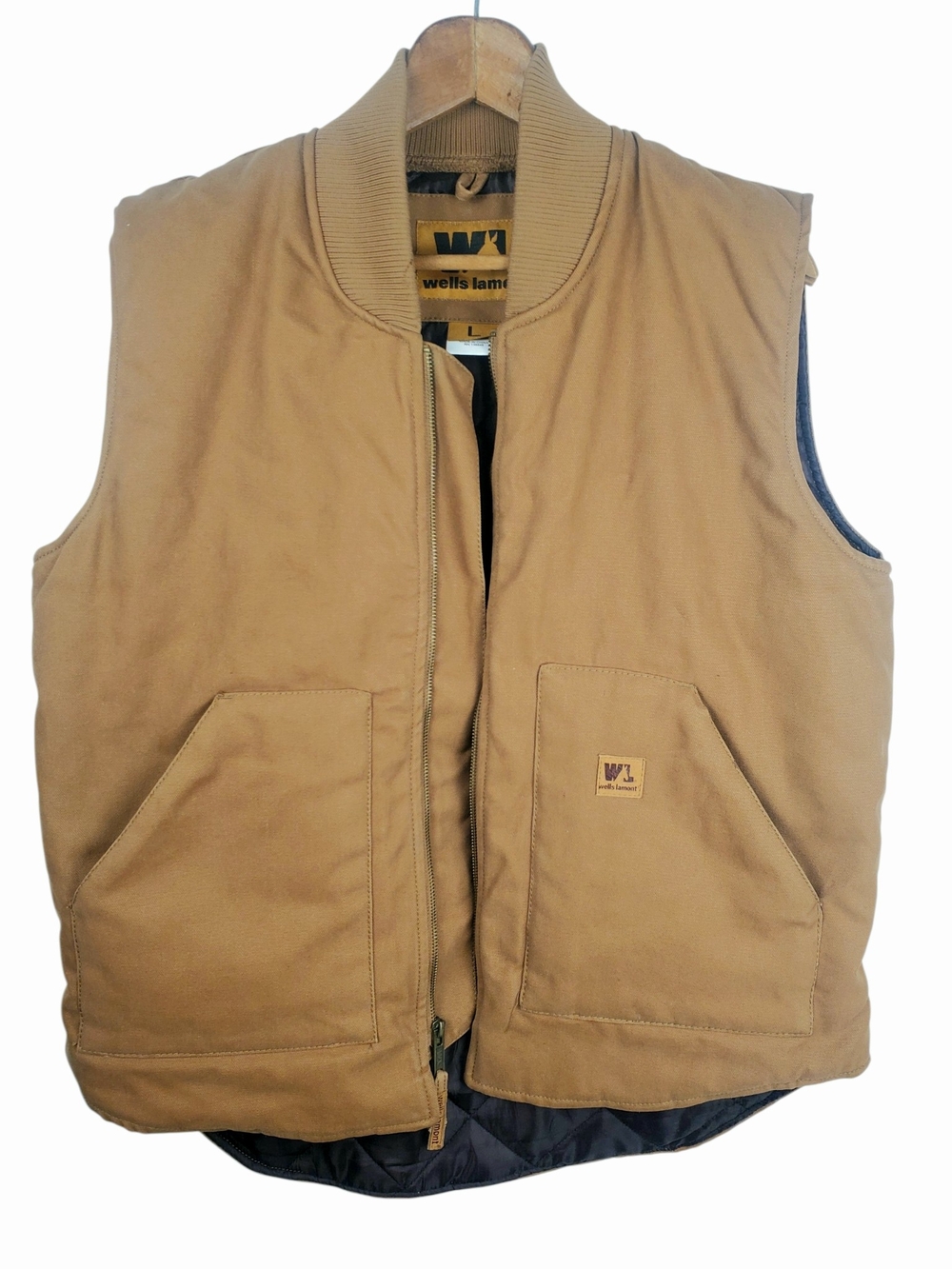 Wells Lamont Men’s Brown Work Vest - Insulated Utility Vest. LG. #366